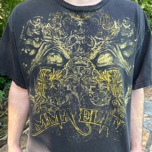 Black and Yellow MMA Elite Graphic T-Shirt